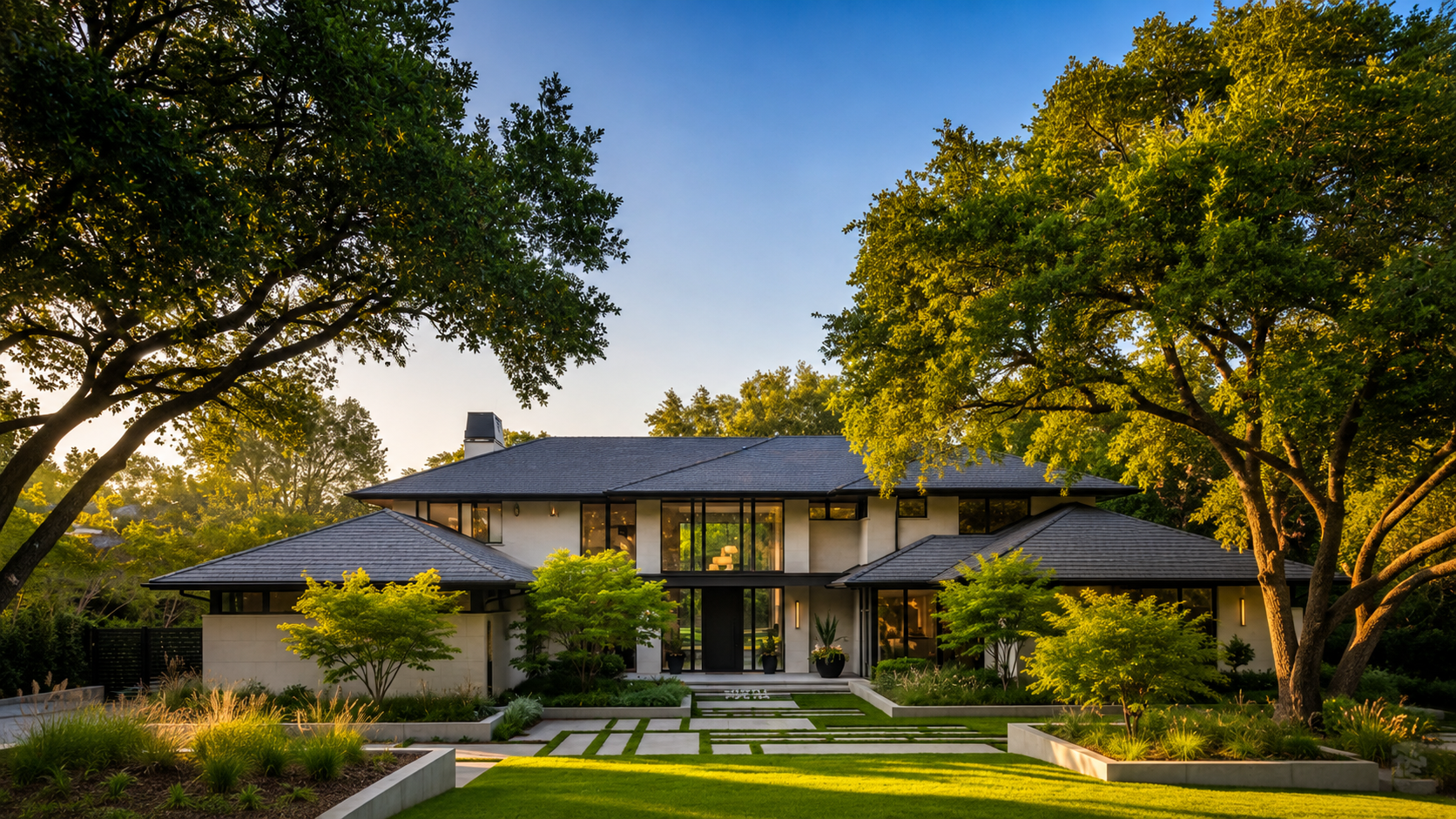 Luxury residential home with a clean roof in Duluth, Georgia